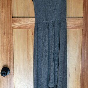 OOYOO Grey Dip Hem Summer Tank Dress